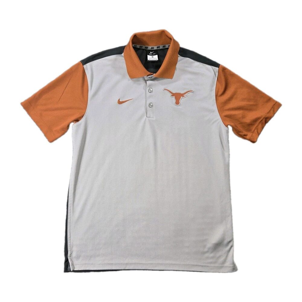 Nike DriFit Texas Longhorns Short Sleeve Polo Shirt Medium "Bad Condition "